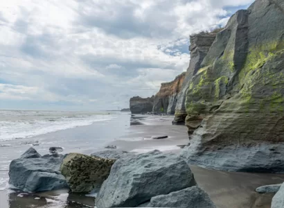 Le Mont Taranaki et Waverley beach
